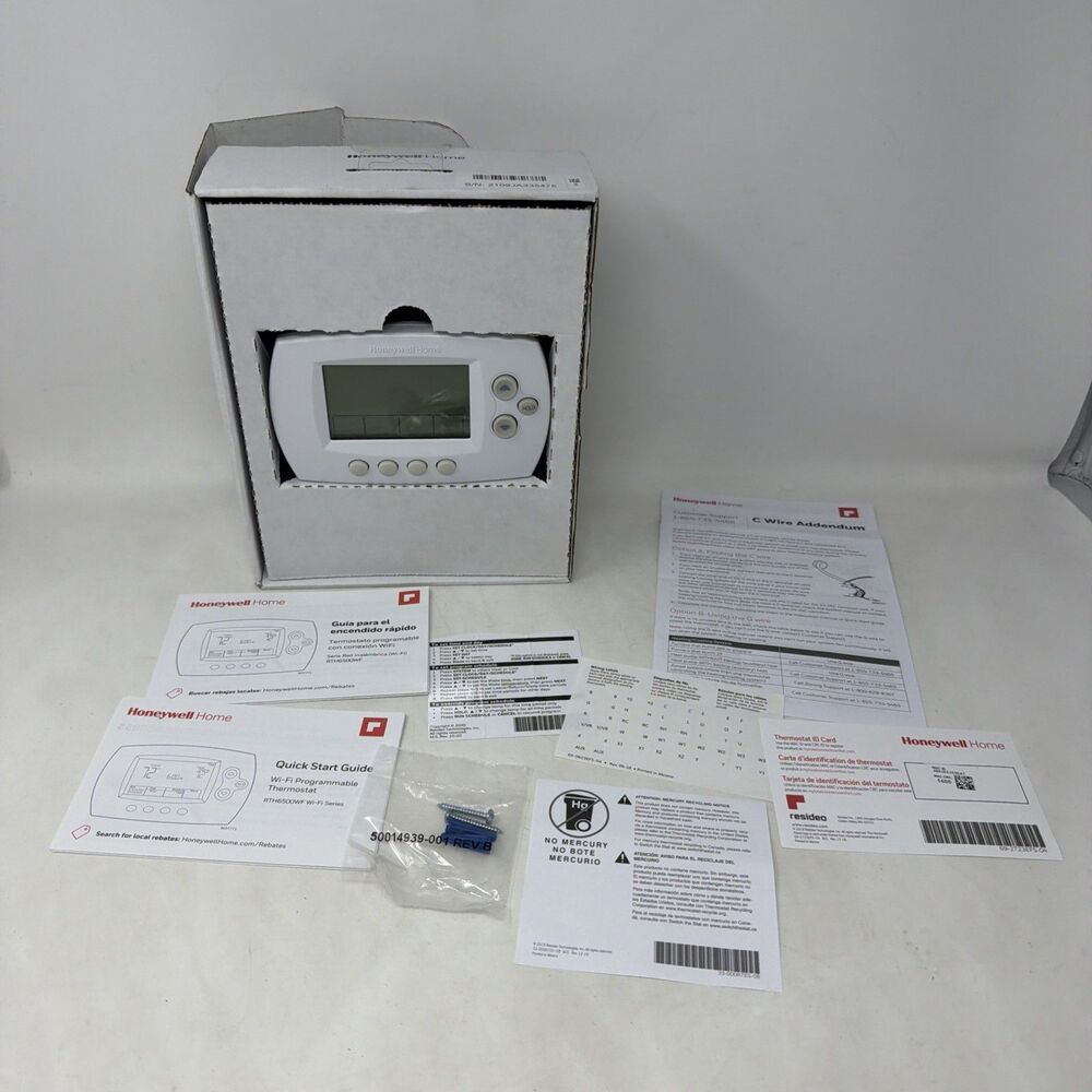 Honeywell RTH6580WF1001 Wi-Fi 7-Day Programmable Thermostat w/ Wall/Back Plate
